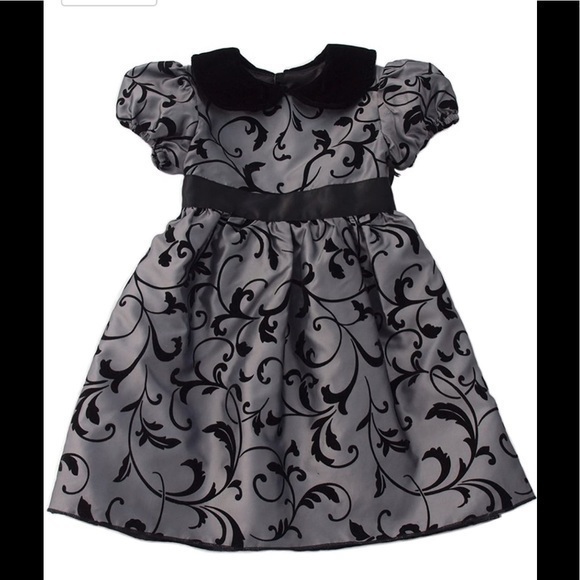 CHASE N’LONDON Grey Victorian swirl dress- various - Picture 1 of 6